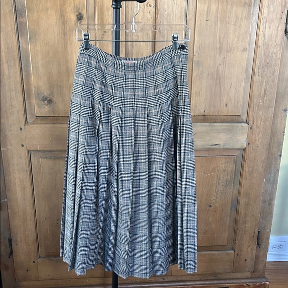 VINTAGE Pendleton Carnegie District Tartan Plaid Pleated Skirt 100% Virgin Wool